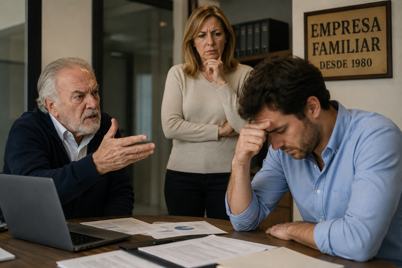 Tensión por el relevo generacional en una empresa familiar